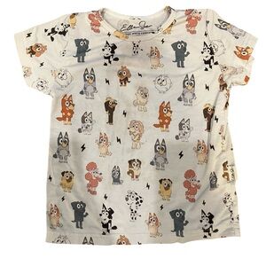Ellie Sue Bluey & Friends Short Sleeve Bamboo Pajama Shirt 18-24 months